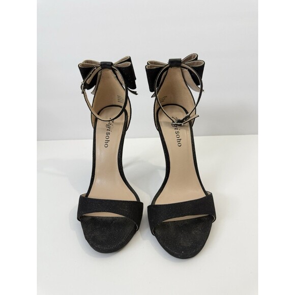 Zigi Soho High Heels Black Sparkles with Bows Size 5 Women's - Picture 1 of 7